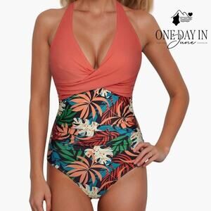 Suuksess Halter Tummy Control One Piece Swimsuit Size L